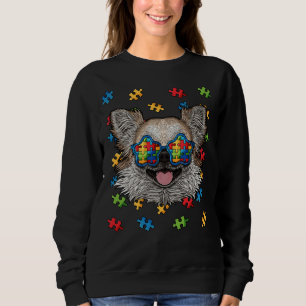 Sweatshirt Sensibilisation sur l'autisme Chihuahua Puzzle Lun
