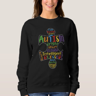 Sweatshirt Sensibilisation sur l'autisme Coeur Béni Hommes Fe