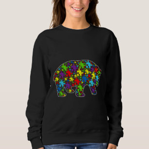 Sweatshirt Sensibilisation sur l'autisme Cute Panda Ours Puzz