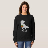 Sweatshirt Sensibilisation sur l'autisme Dinosaur T Rex Puzzl (Devant entier)