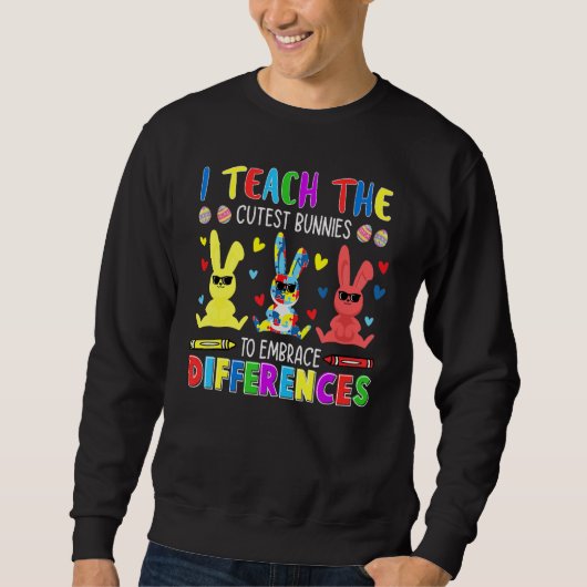 Sweatshirt Sensibilisation sur l'autisme Enseignant de la vit (Devant)