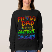 Sweatshirt Sensibilisation sur l'autisme Fier Papa De Fille A (Devant)