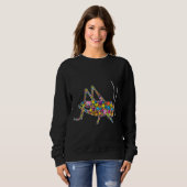 Sweatshirt Sensibilisation sur l'autisme Grasshopper Animaux (Devant entier)