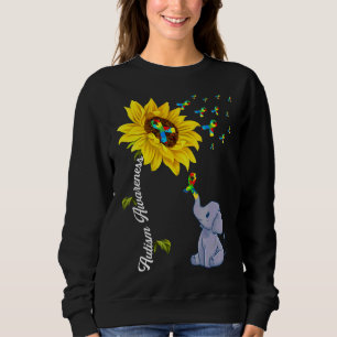 Sweatshirt Sensibilisation sur l'autisme Jolie tournesol Elep
