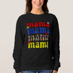 Sweatshirt Sensibilisation sur l'autisme Mama pièce de puzzle