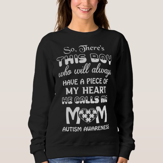 Sweatshirt Sensibilisation sur l'autisme maman (Devant)