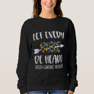 Sweatshirt Sensibilisation sur l'autisme Mois Costume Slp ens