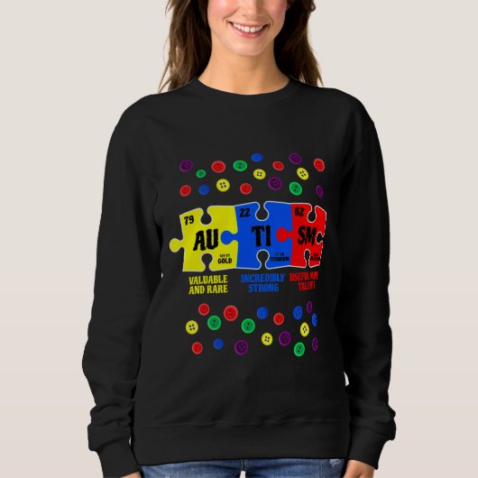 Sweatshirt Sensibilisation sur l'autisme Puzzle Élément Chimi (Devant)