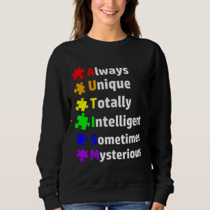Sweatshirt Sensibilisation sur l'autisme Puzzle Ruban Mois Au