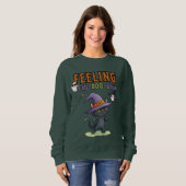 Sweatshirt Sentiment Fab-BOO-Lous Funny Halloween Chat femmes (Devant entier)