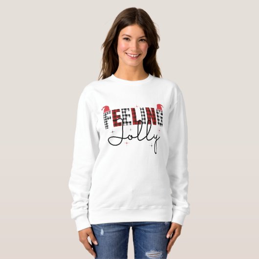 Sweatshirt Sentiment Jolly noël (Devant entier)