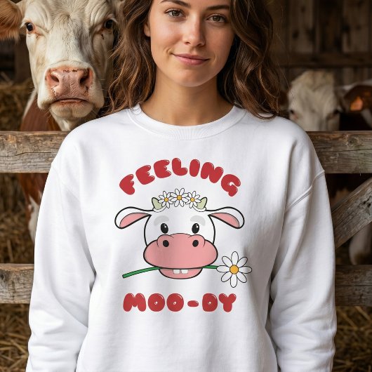 Sweatshirt Sentiment vache | T-shirt à manches longues avec c