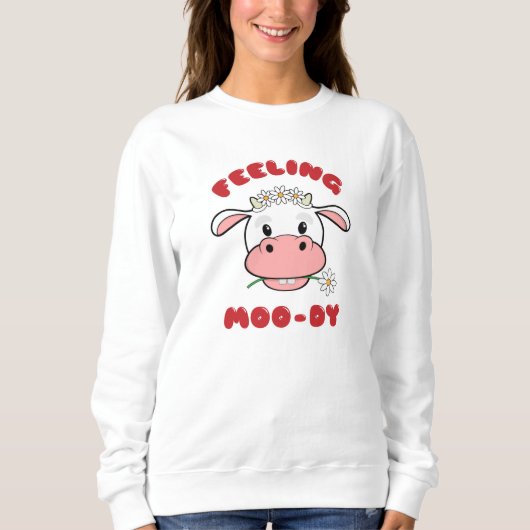 Sweatshirt Sentiment vache | T-shirt à manches longues avec c (Devant)