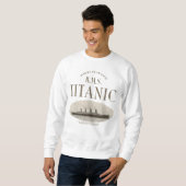 Sweatshirt Sepia du navire fantôme Titanic RMS (Devant entier)