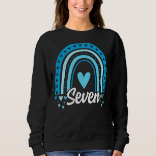 Sweatshirt Sept ans Vieux arc-en-ciel 7e anniversaire garçon