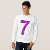 Sweatshirt Sept chemise vibratoire chanceuse du numéro 7 de (Devant entier)