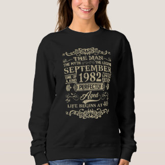 Sweatshirt Septembre 1982 Mythe de l'Homme Légende 40e annive