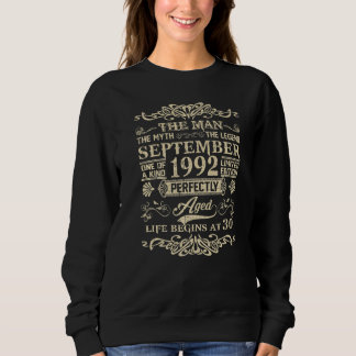 Sweatshirt Septembre 1992 Mythe de l'Homme Légende 30e annive