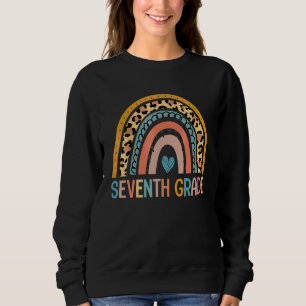 Sweatshirt Septième année Léopard Arc-en-ciel Professeur de p