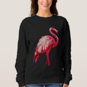 Sweatshirt Séquin Flamant rose Tropical Imprimé Oiseau rose N (Devant)