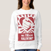 Sweatshirt Seras-Tu Ma Valentine ? (Devant)
