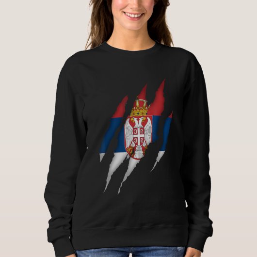 Sweatshirt Serbia Flag of Serbia Serbia Flag (Devant)