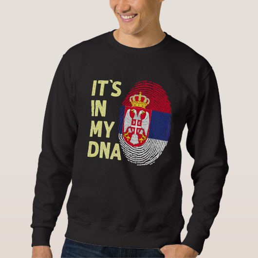 Sweatshirt Serbie Dans Mon Drapeau Serbe Dna Équipe Serbe Ser (Devant)