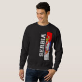 Sweatshirt Serbie Heritage Pride Pays Soutien Drapeau Serbe (Devant entier)
