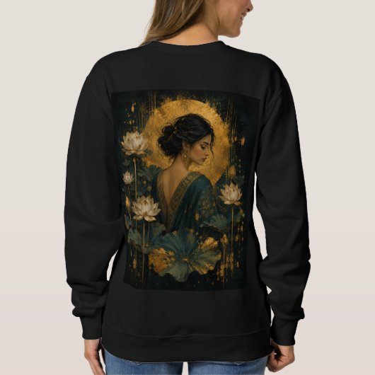 Sweatshirt Sérénité du Lotus au Clair de Lune (Dos)