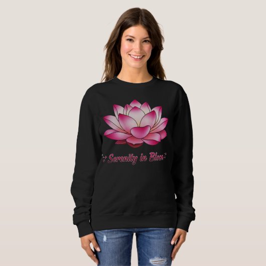 Sweatshirt Sérénité en fleurs Lotus Fleur pacifique Zen Flora (Devant entier)