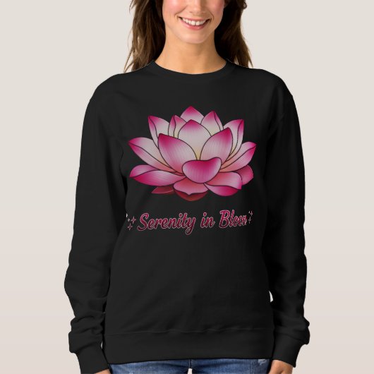Sweatshirt Sérénité en fleurs Lotus Fleur pacifique Zen Flora (Devant)