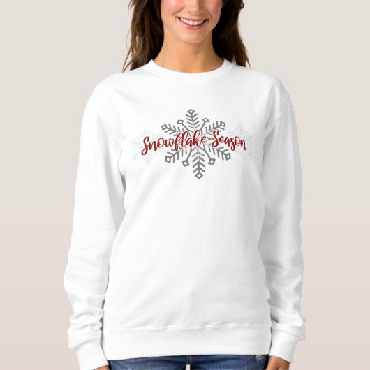 Sweatshirt Série des flocs de neige Script hiver (Devant)
