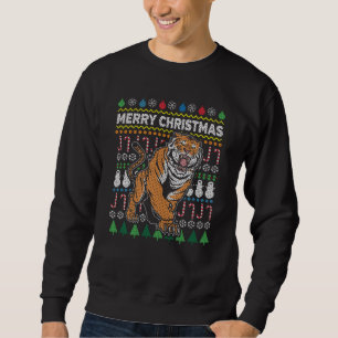 Sweatshirt Séries de la faune des tigres de Noël