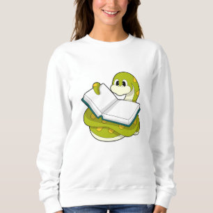 Sweatshirt Serpent à la lecture avec livre