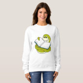Sweatshirt Serpent à la lecture avec livre (Devant entier)