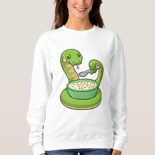 Sweatshirt Serpent à manger avec Muesli (Devant)