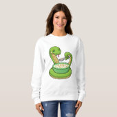 Sweatshirt Serpent à manger avec Muesli (Devant entier)