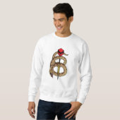 Sweatshirt Serpent aux fléchettes avec tarte (Devant entier)