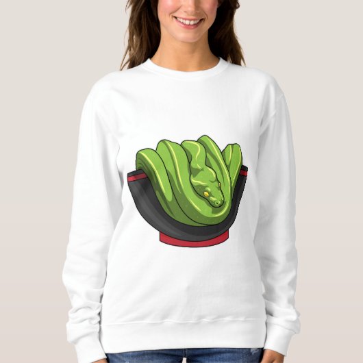 Sweatshirt Serpent avec bol de Ramen (Devant)