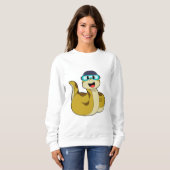 Sweatshirt Serpent avec lunettes de natation (Devant entier)