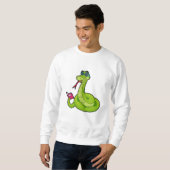 Sweatshirt Serpent avec lunettes de soleil & Réserver (Devant entier)