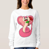 Sweatshirt Serpent avec Rose (Devant)