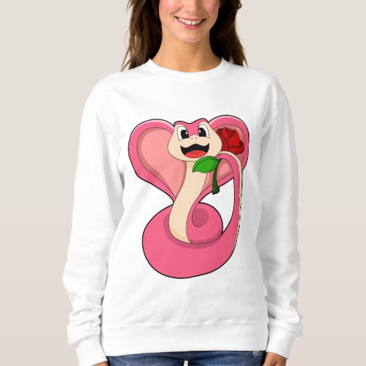 Sweatshirt Serpent avec Rose (Devant)