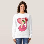 Sweatshirt Serpent avec Rose (Devant entier)