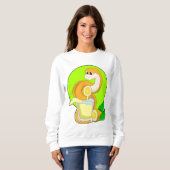 Sweatshirt Serpent avec verre de jus de citron (Devant entier)