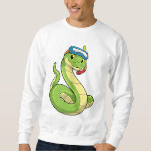 Sweatshirt Serpent comme plongeur avec tuba