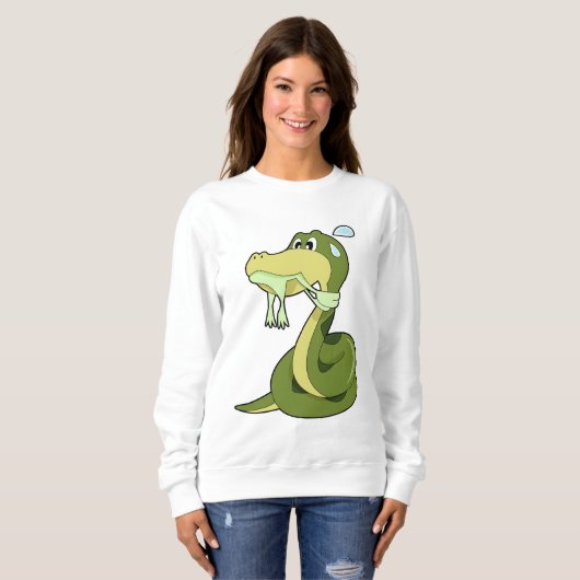 Sweatshirt Serpent drôle (Devant entier)