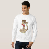 Sweatshirt Serpent en cowboy avec Écharpe (Devant entier)