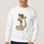 Sweatshirt Serpent en cowboy avec Écharpe (Devant)