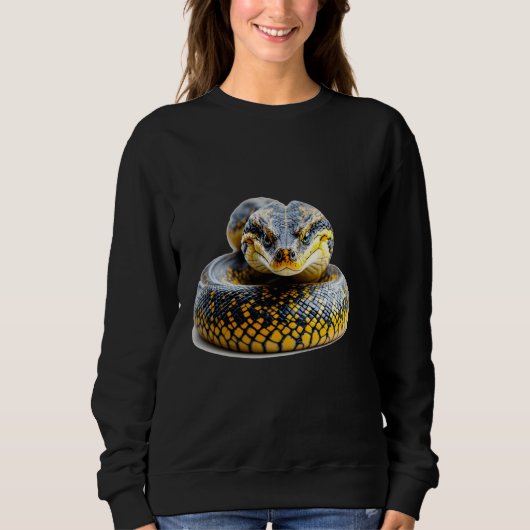 Sweatshirt Serpent python reptile puissant hypnotique dominan (Devant)